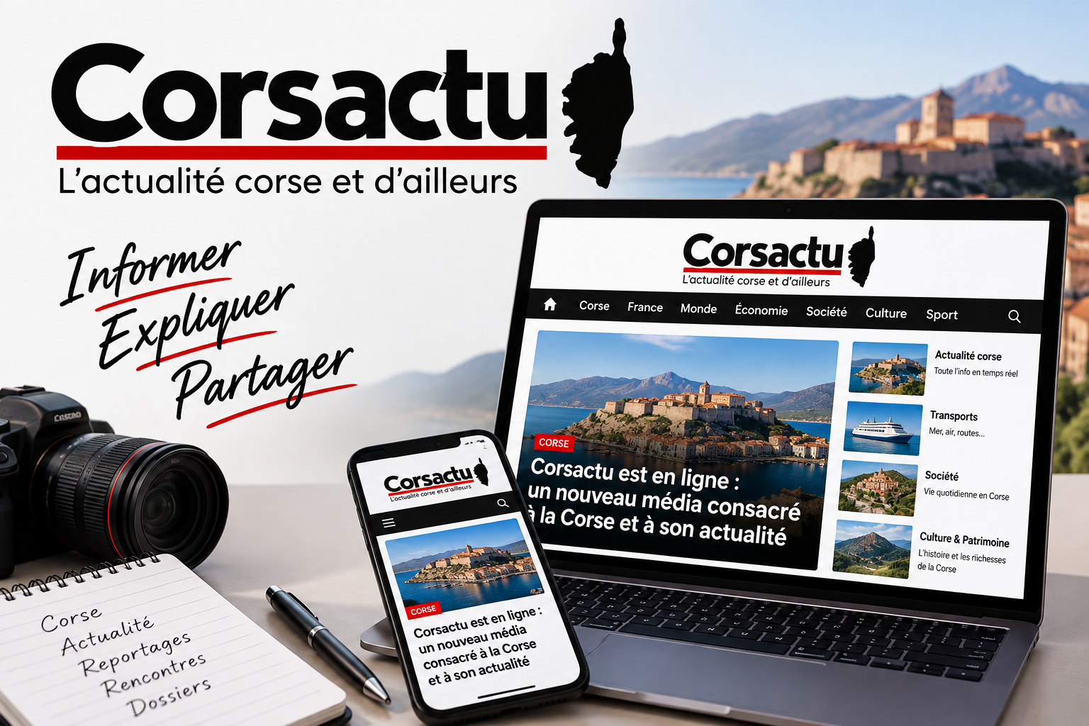 Corsactu est en ligne : un nouveau média consacré à la Corse et à son actualité