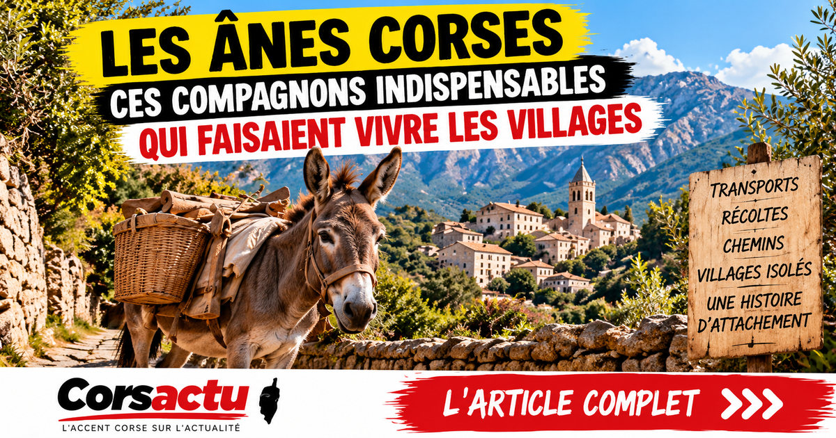 Les ânes corses : ces compagnons indispensables qui faisaient vivre les villages