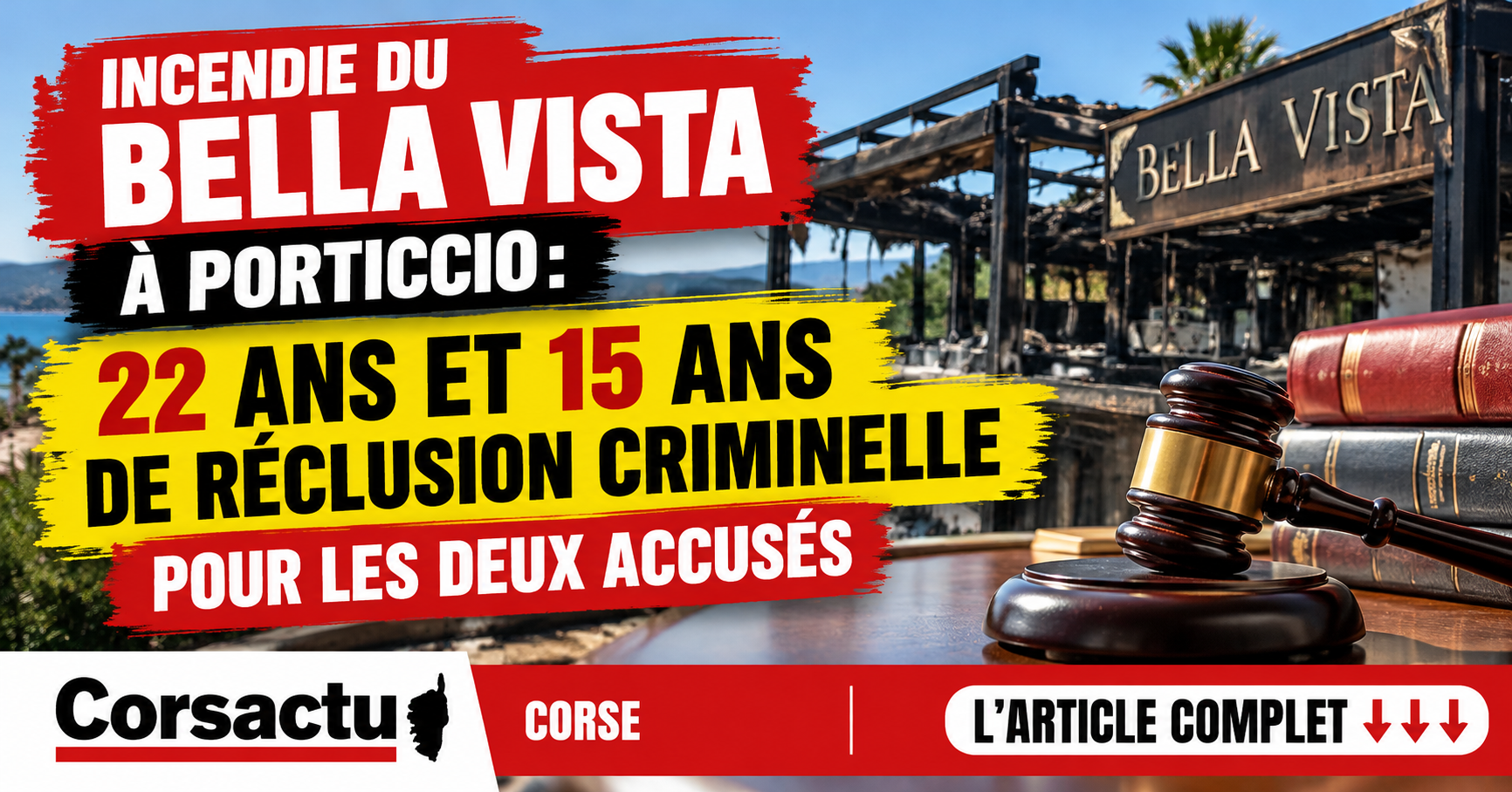 Incendie du Bella Vista à Porticcio : 22 ans et 15 ans de réclusion criminelle pour les deux accusés