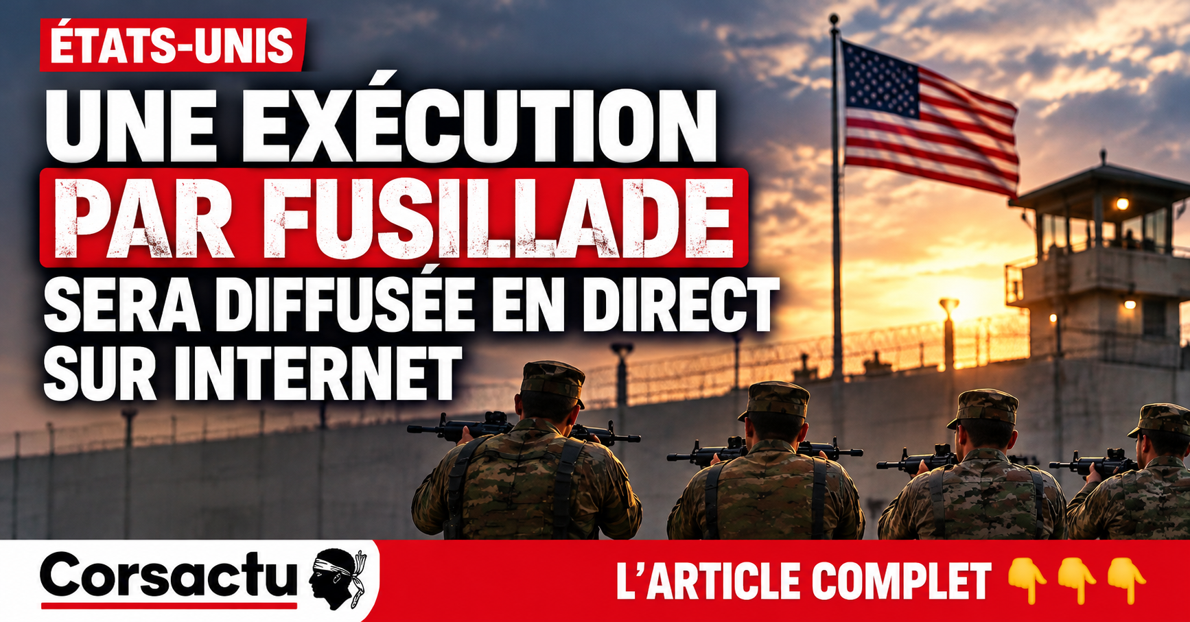 États-Unis : une exécution par fusillade sera diffusée en direct sur Internet