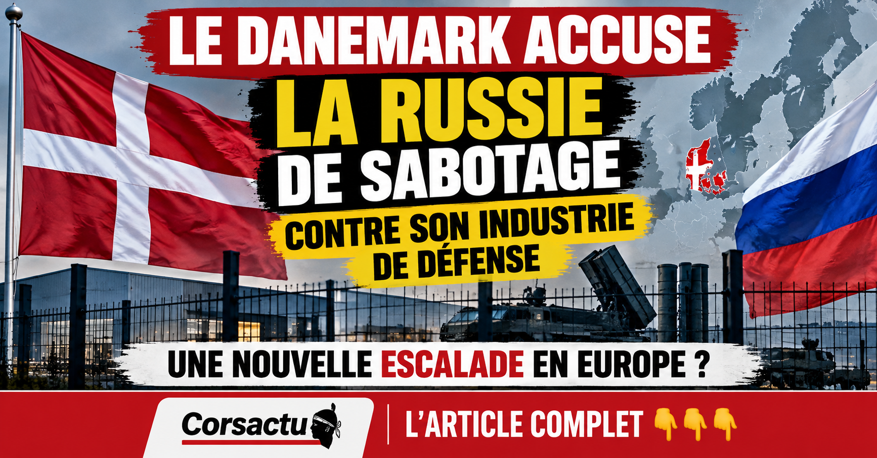 Le Danemark accuse la Russie de mener des opérations de sabotage contre son industrie de défense